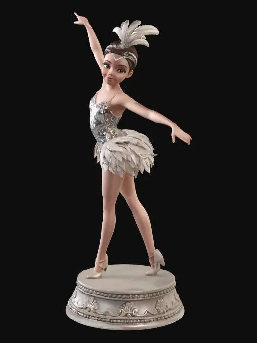 3D model for Silver Sparkle Ballerina