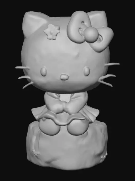3D model for Kitty on a Rock