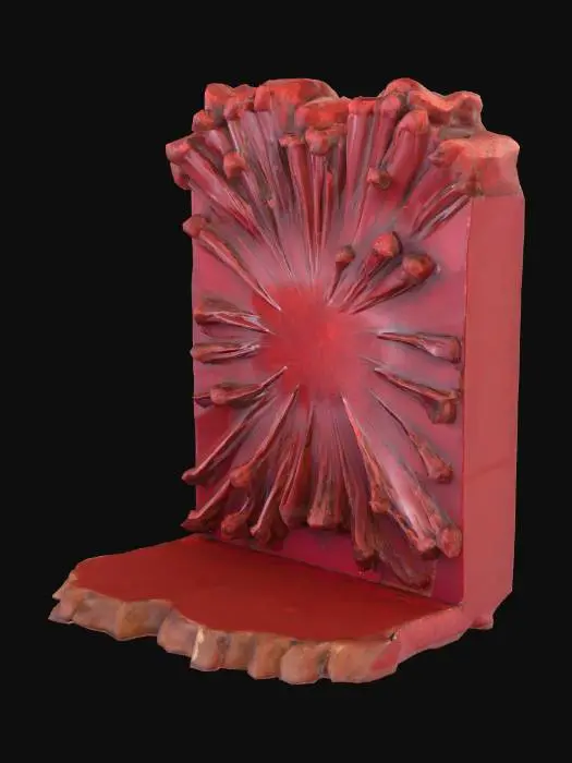3D model for Crimson Burst Sculpture