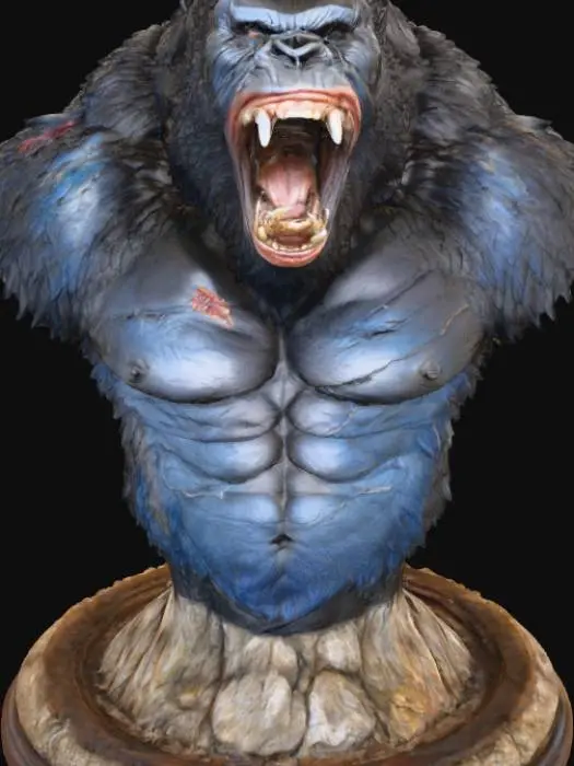 3D model for King Kong Bust.. highly realistic details