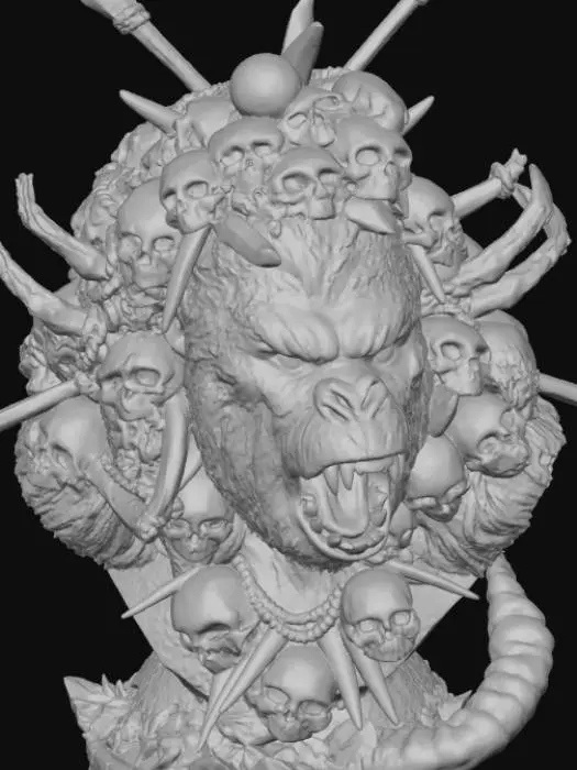 3D model for Majestic Fury, #Halloween2025#, #Halloween2025#kong skull