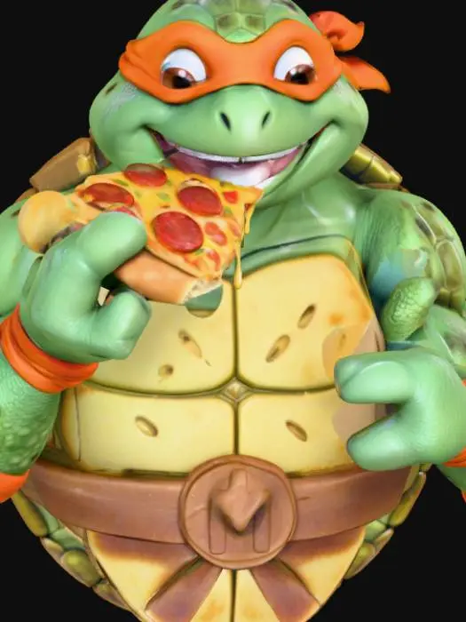 3D model for 90s style teenage mutant ninja turtles Mikey
