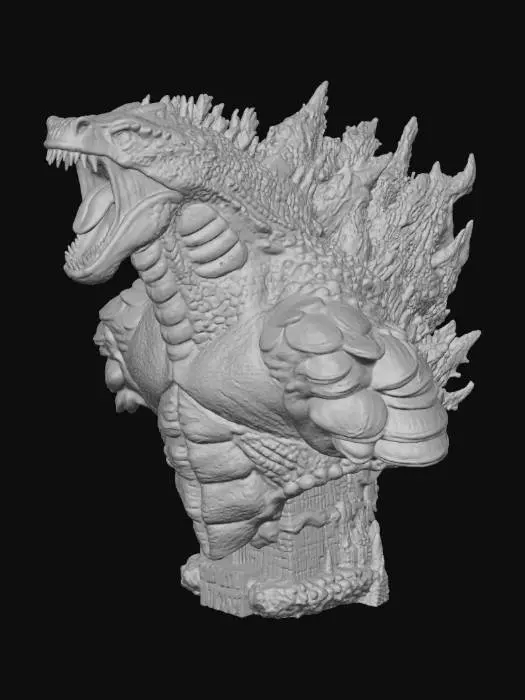 3D model for Godzilla Bust. realistic details