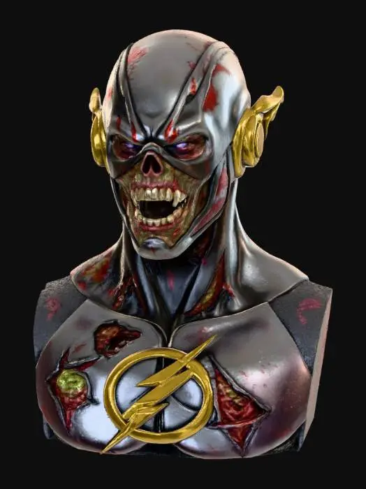3D model for Zombie flash bust realistic details