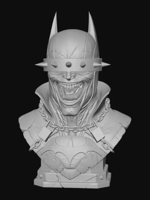 3D model for The one who laughs joker Batman mix bust with realistic details