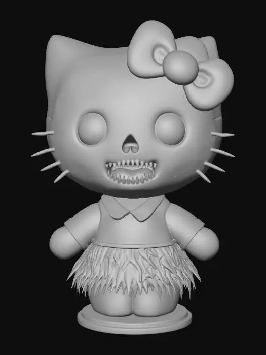 3D model for Zombie Kitty Pop Art