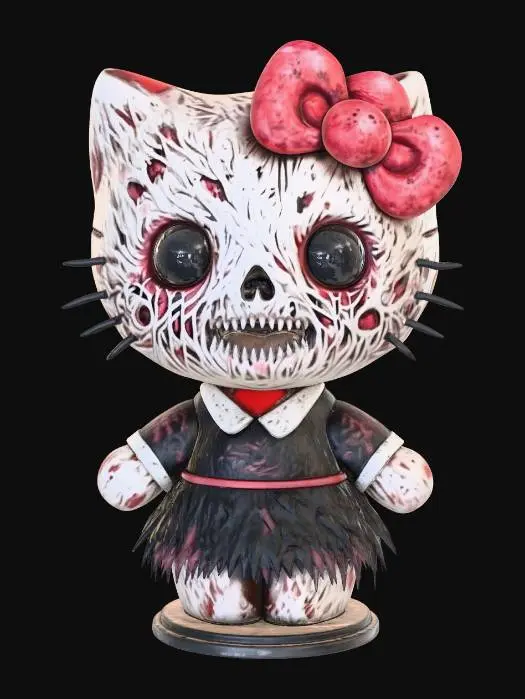 3D model for Zombie Kitty Pop Art