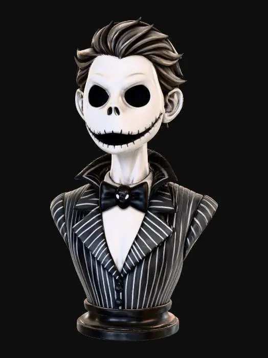 3D model for Jackie Skeleton in Stripes
