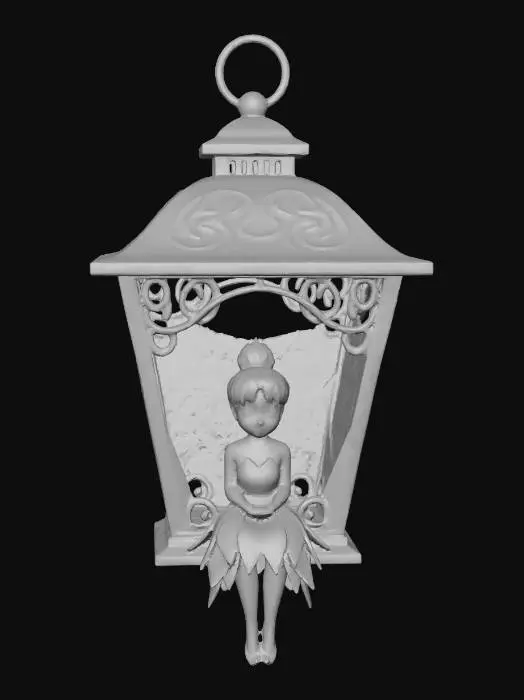 3D model for Tinkerbell sitting in a lantern