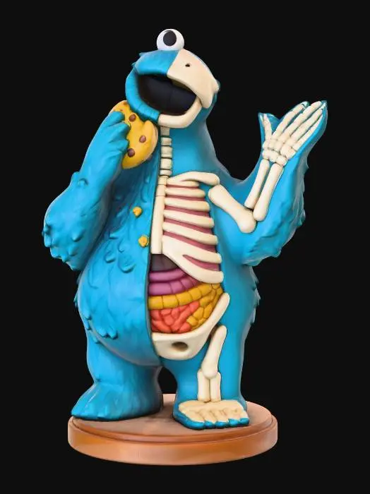 3D model for Anatomy of Cookie Monster