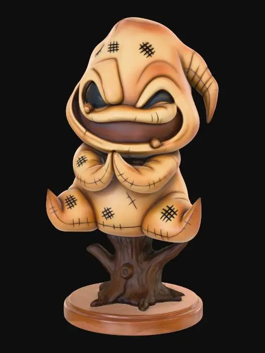 3D model for Stitched Creature on a Tree Stump