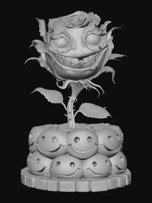 3D model for The Smiling Skull Rose