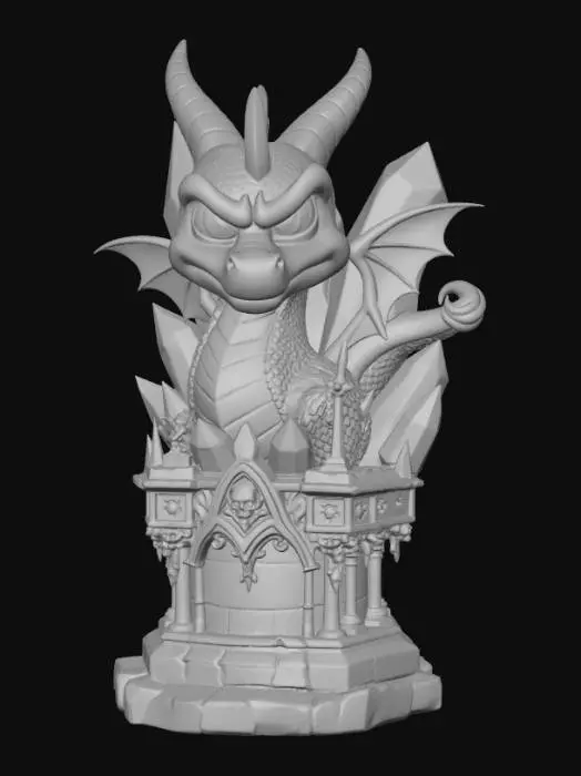3D model for Dragon of the Crystal Throne