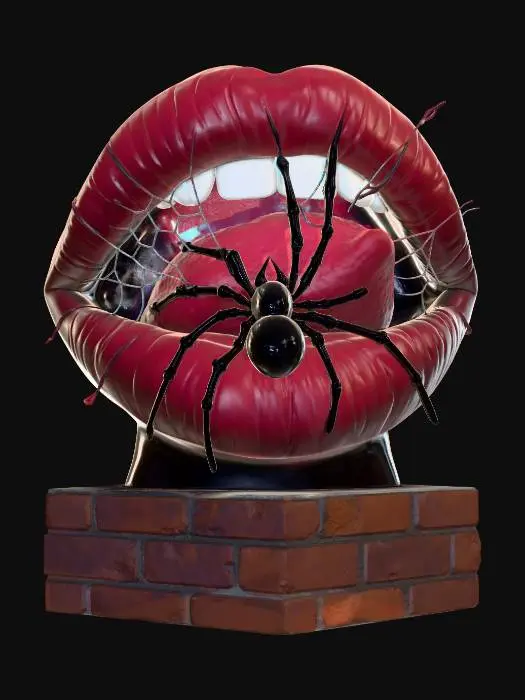 3D model for Crimson Webbed Kiss