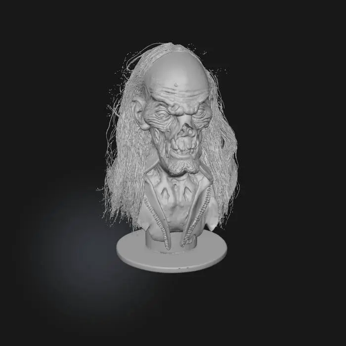3D model for #Halloween2025#,  the crypt keeper bust was realistic details, #Halloween2025#