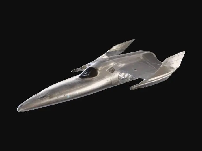 3D model for Small silver spaceship