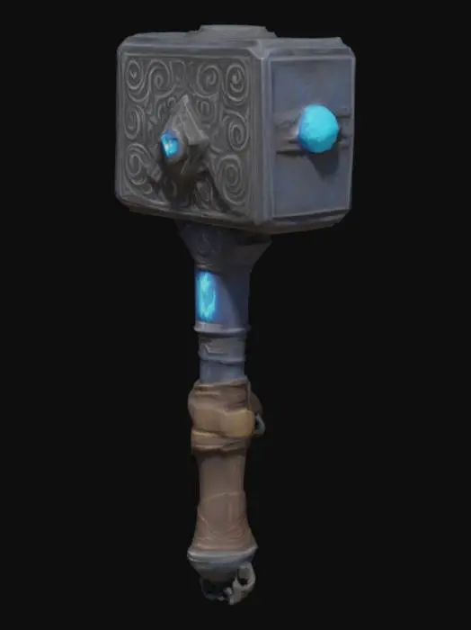 3D model for Mavi siyah temalı bir savaş çekici ışık yaysın