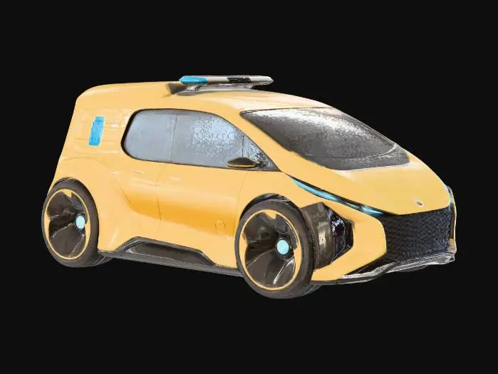 3D model for Futuristic Rescue Vehicle