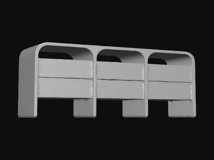 3D model for Curved Elegance Sideboard