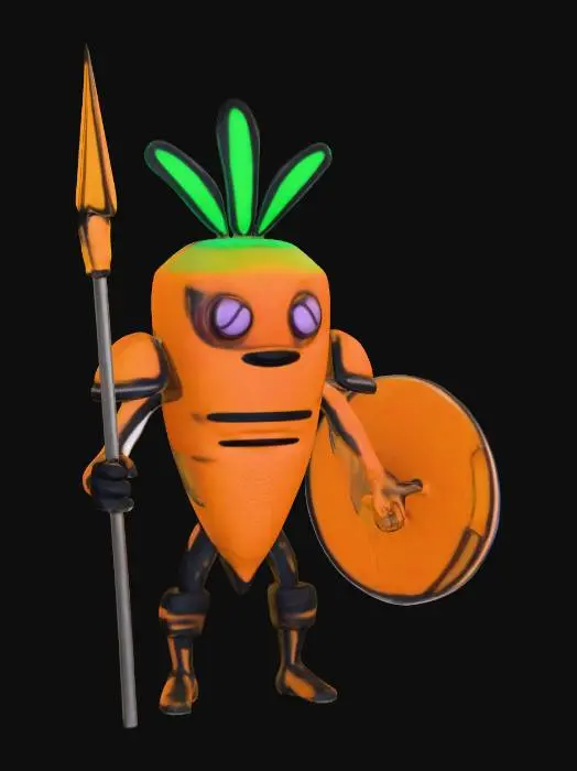 3D model for Carrot Warrior