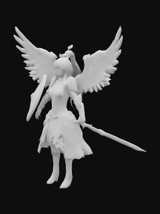 3D model for Warrior Angel in Armor