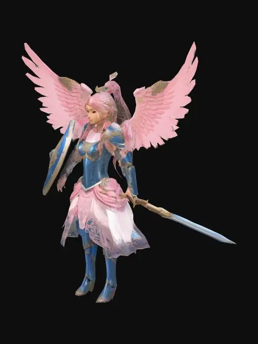 3D model for Warrior Angel in Armor