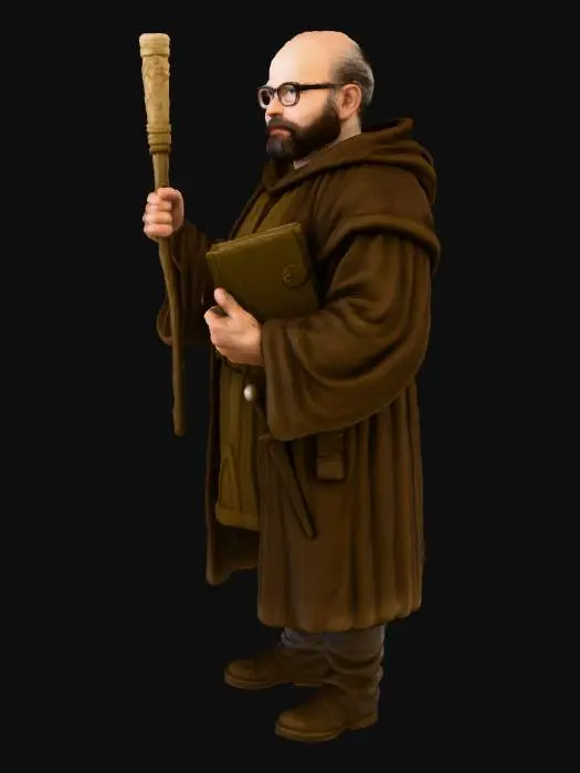 3D model for The Scholar Monk