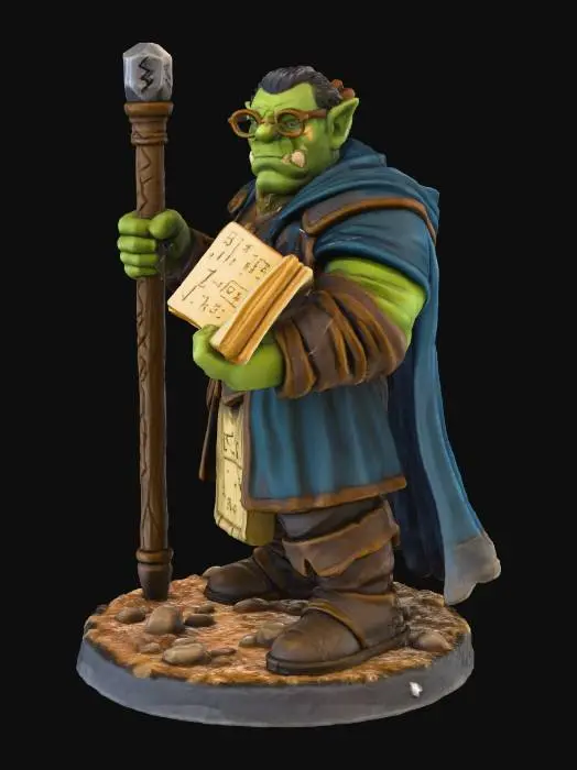 3D model for Orc Academic Mage