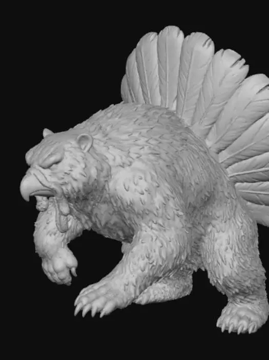 3D model for #Thanksgiving#, Turkeybear (owlbear)