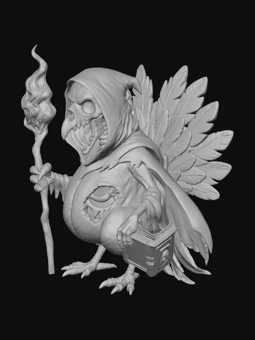 3D model for Necromancer Crow, #Thanksgiving#