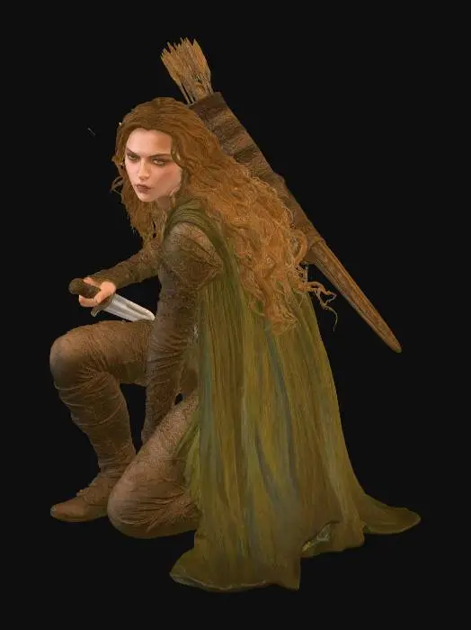 3D model for Woodelf ranger