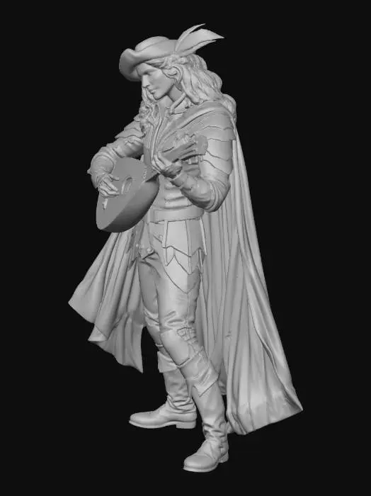 3D model for Woodelf Bard