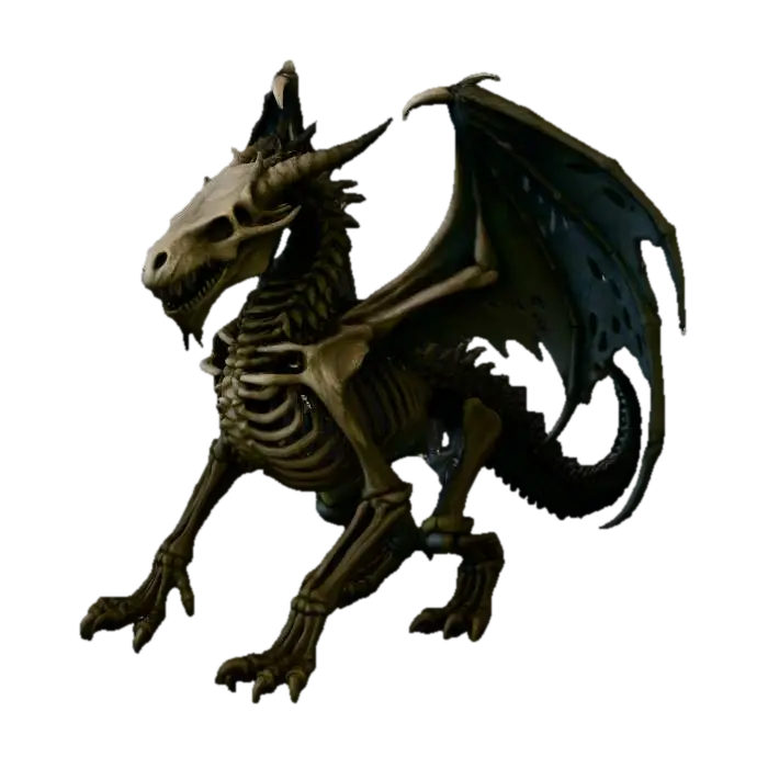 Necrodrake Awakening by CritHappens — made with Meshy AI 3D generator, free FBX OBJ GLB STL download