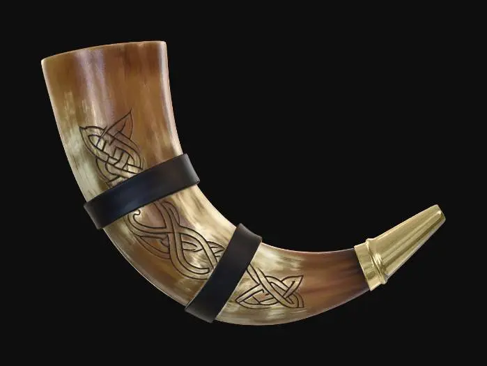 3D model for a viking drinking horn that is useable and watertight