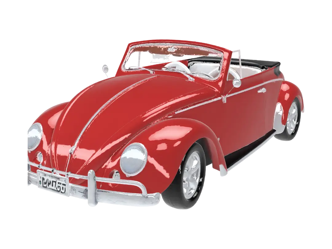 Bug in Candy Apple Red - Penny 3D model, vytvořený pomocí AI