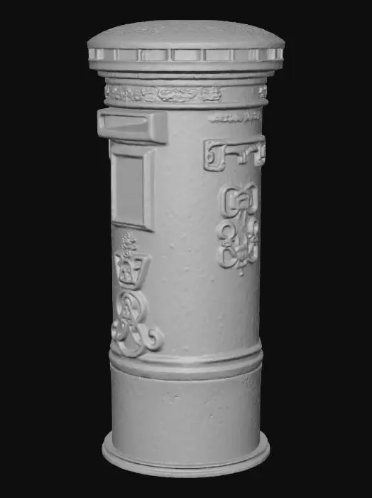 3D model for British Post Office Pillar Post Box,