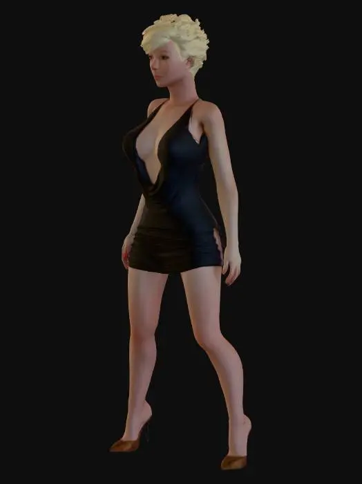 3D model for Black dress