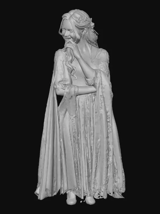 3D model for Bride in Sunlit Field