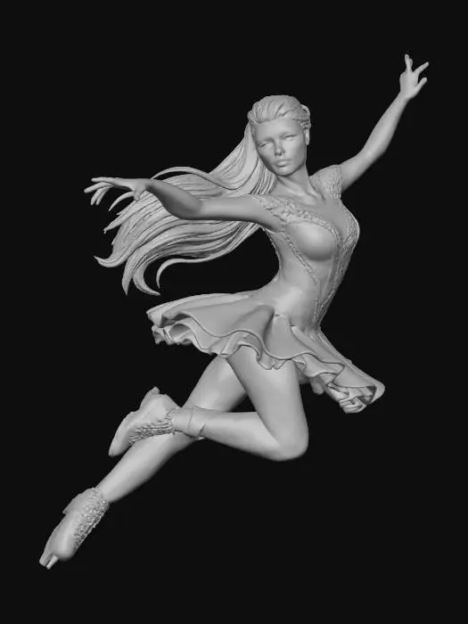 3D model for beautiful figure skater