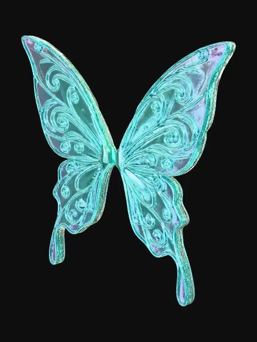 3D model for Fairy wings 1mm thick upper and lower joined