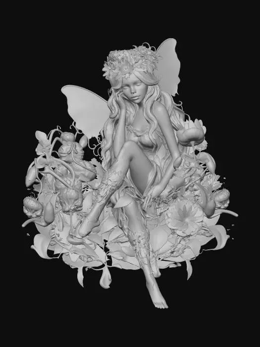 3D model for Whimsical Blossom Fairy
