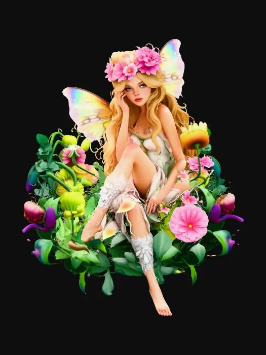 3D model for Whimsical Blossom Fairy