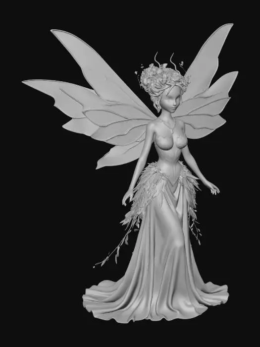 3D model for fairy in gold