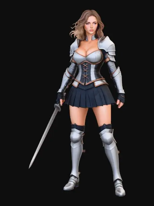 3D model for Warrior Maiden