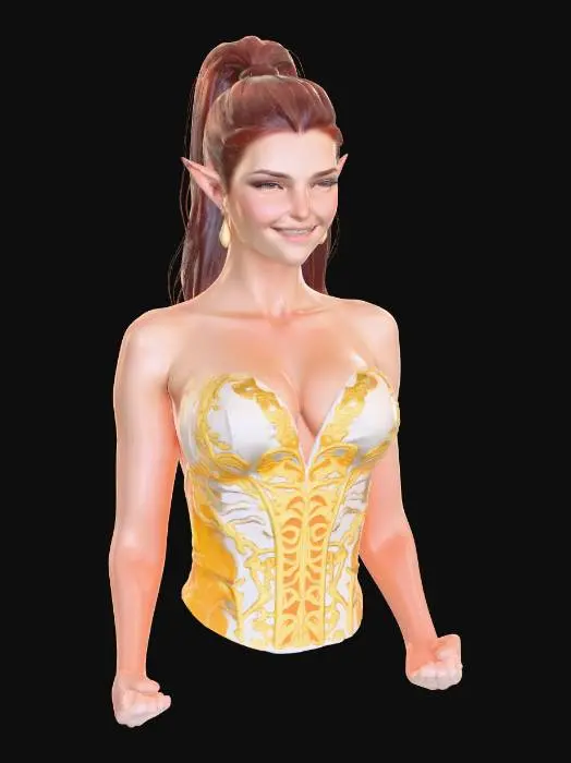 3D model for Elven Enchantress of the Golden Glade