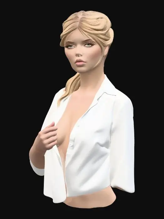 3D model for Penny in a White Shirt