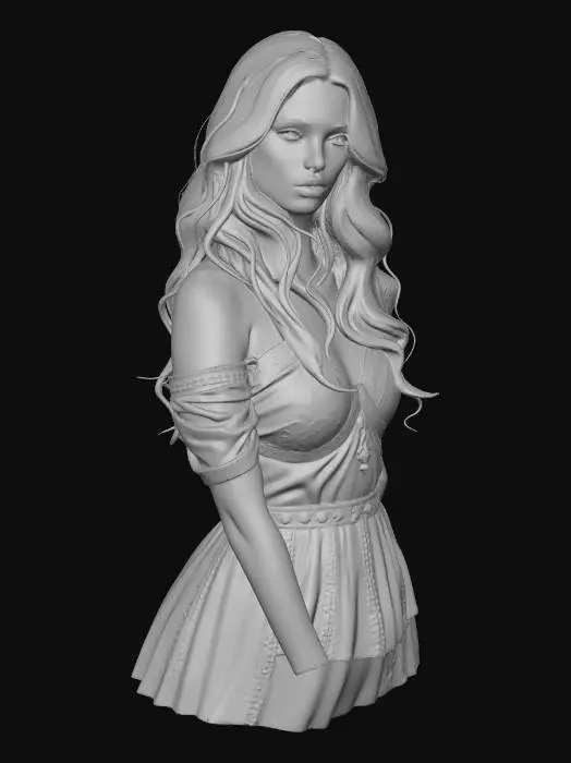 3D model for Teal Reverie bust