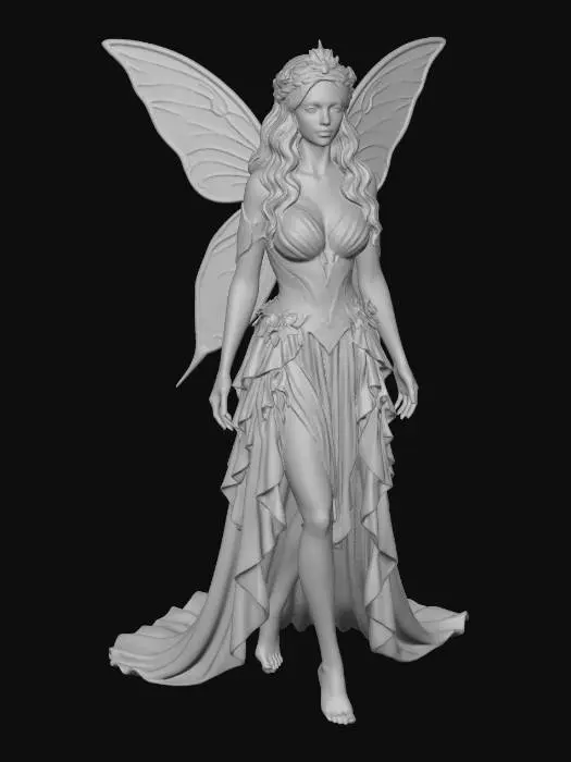 3D model for Enchanted Waterfall Fairy