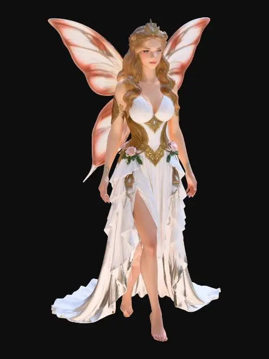 3D model for Enchanted Waterfall Fairy