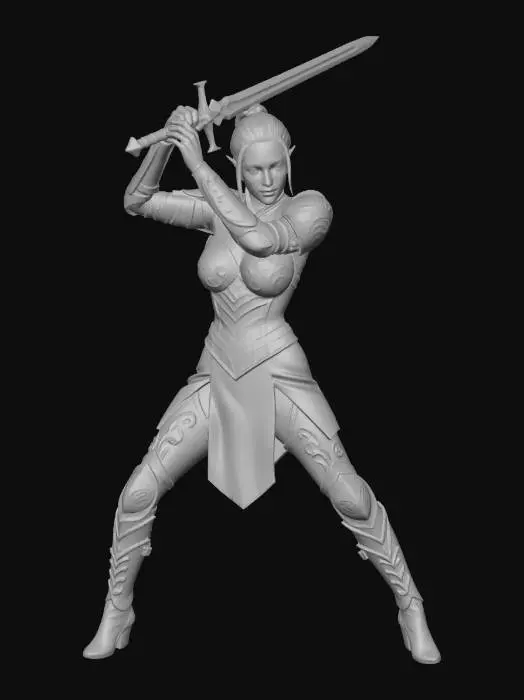 3D model for Goldblade Elven Warrior